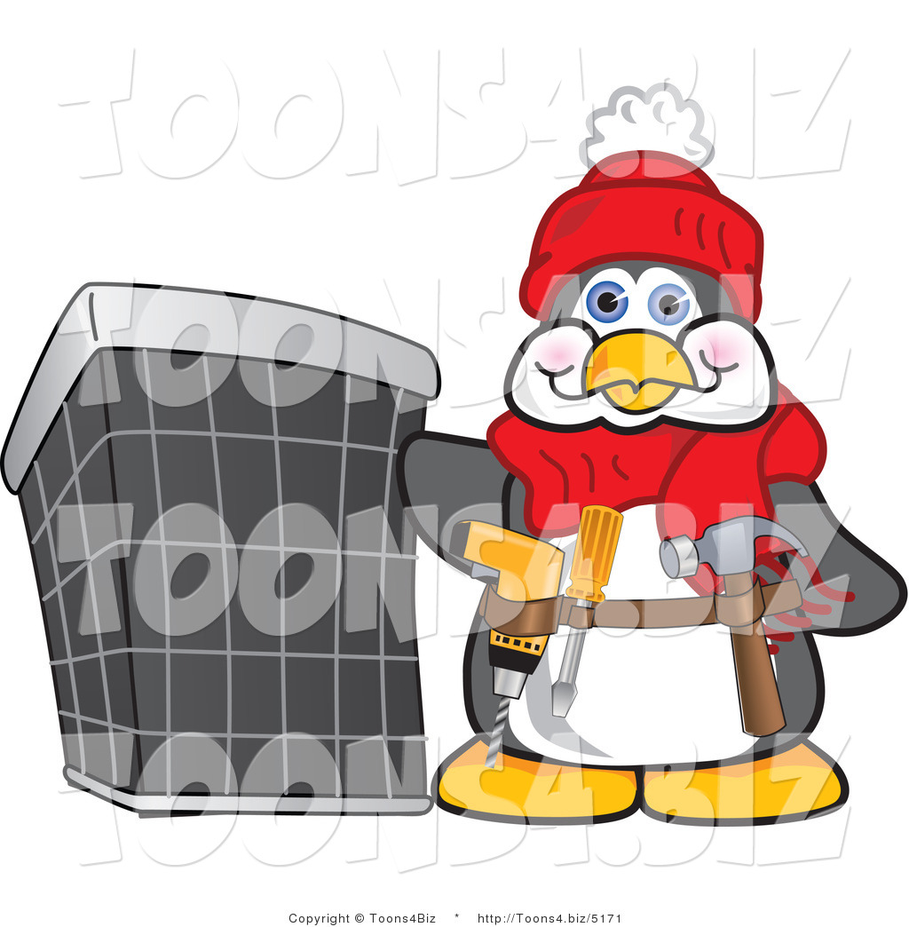 Vector Illustration Of A Cartoon Handy Penguin Mascot Wearing 1024x1044 Vector Illustration Of A Cartoon Handy Penguin Mascot Wearing