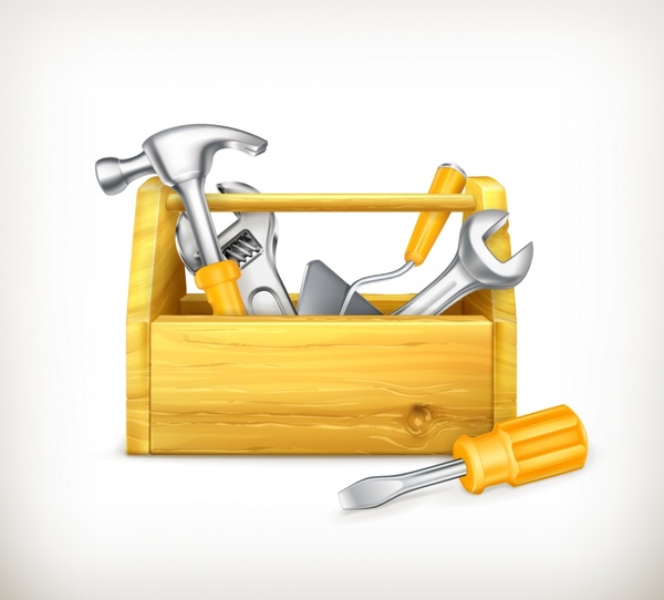 600x542 Simple Wooden Toolbox Vector Free Vector In Encapsulated