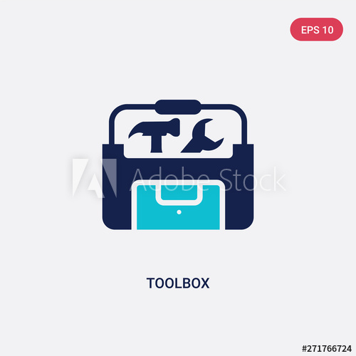 500x500 Two Color Toolbox Vector Icon From Electrian Connections Concept