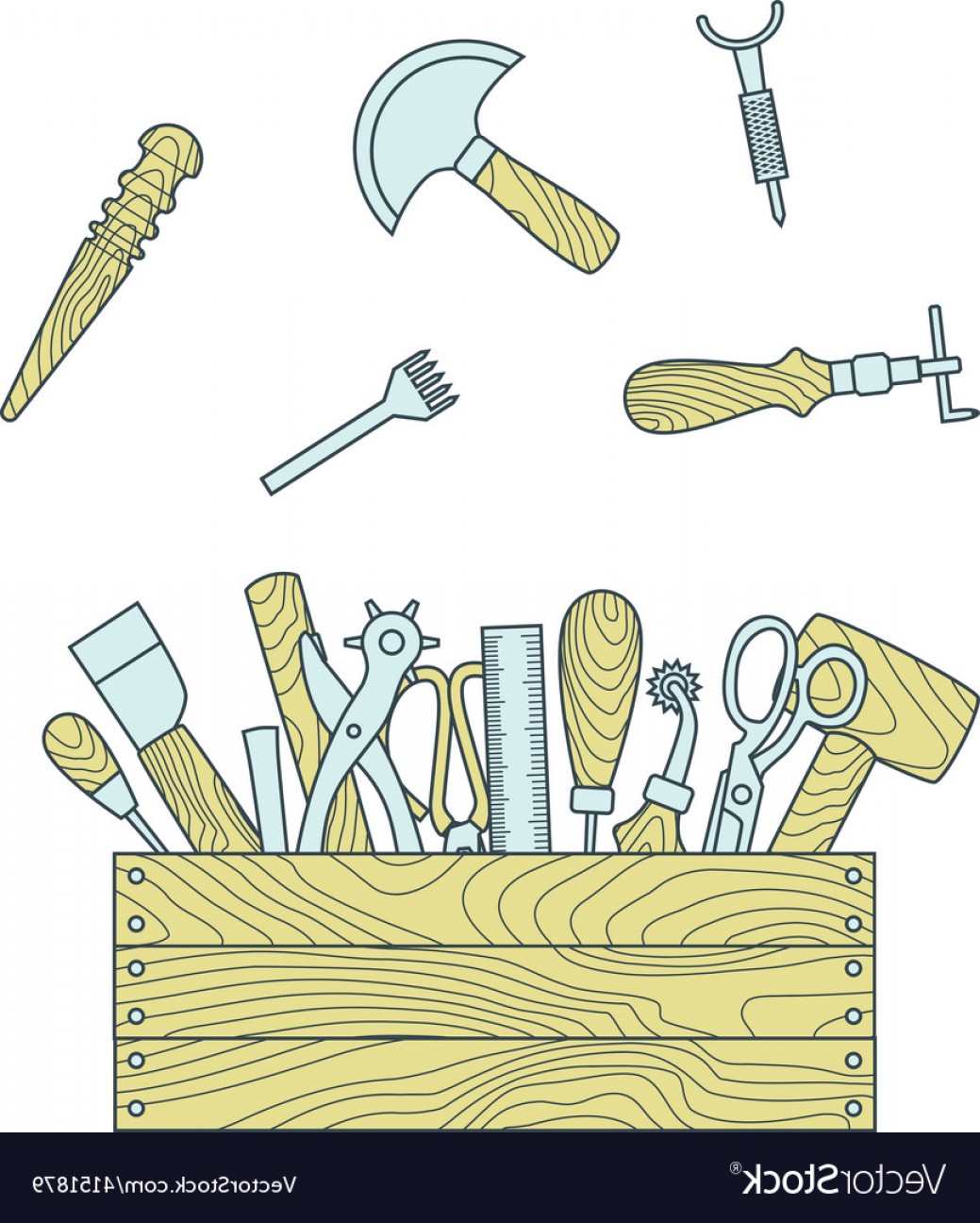 1039x1296 Leather Craft Tools In Toolbox Vector Wallkeeper