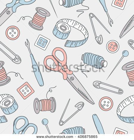 Atelier Hand Drawn Seamless Pattern Sewing Tools Doodle 450x470 Atelier Hand Drawn Seamless Pattern Sewing Tools Doodle