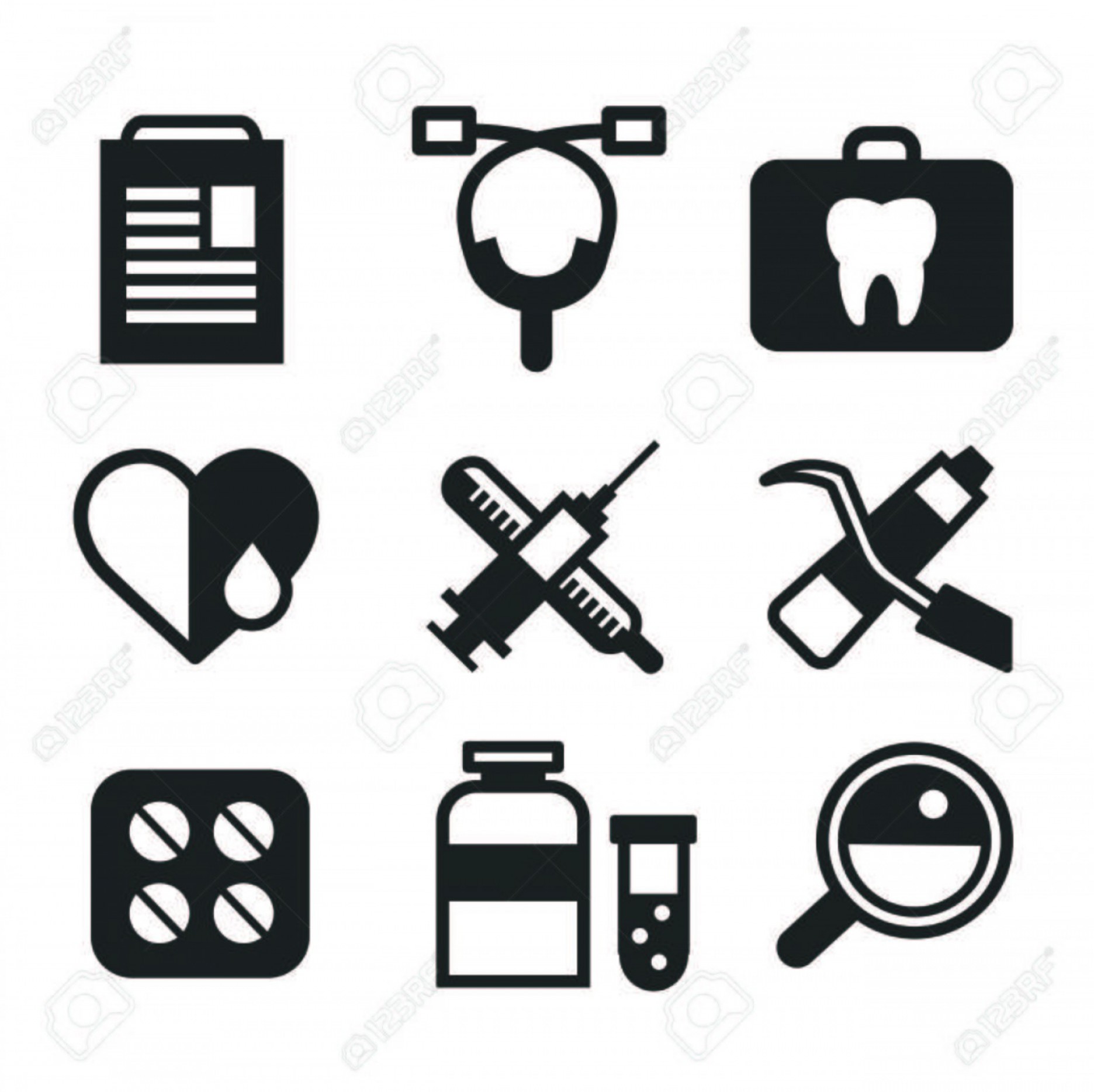 1872x1869 Photostock Vector Medicine Vector Icons Set Doctors Tools