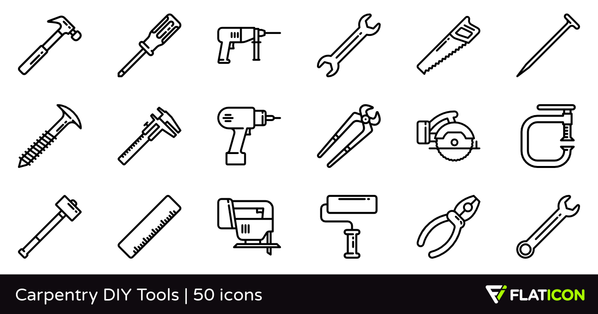1200x630 Free Vector Icons Of Carpentry Diy Tools Designed