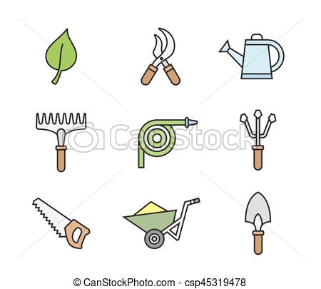 450x405 Gardening Tools Icons Gardening Tools Icon Set Vector