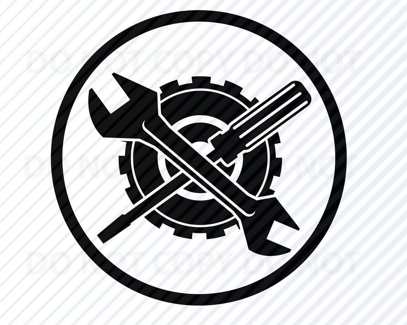 794x635 Mechanic Logo For Cricut Tools Vector Images Etsy