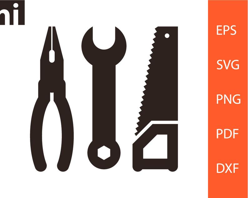 794x635 Tools Pliers Wrench Saw Tools Vector Etsy