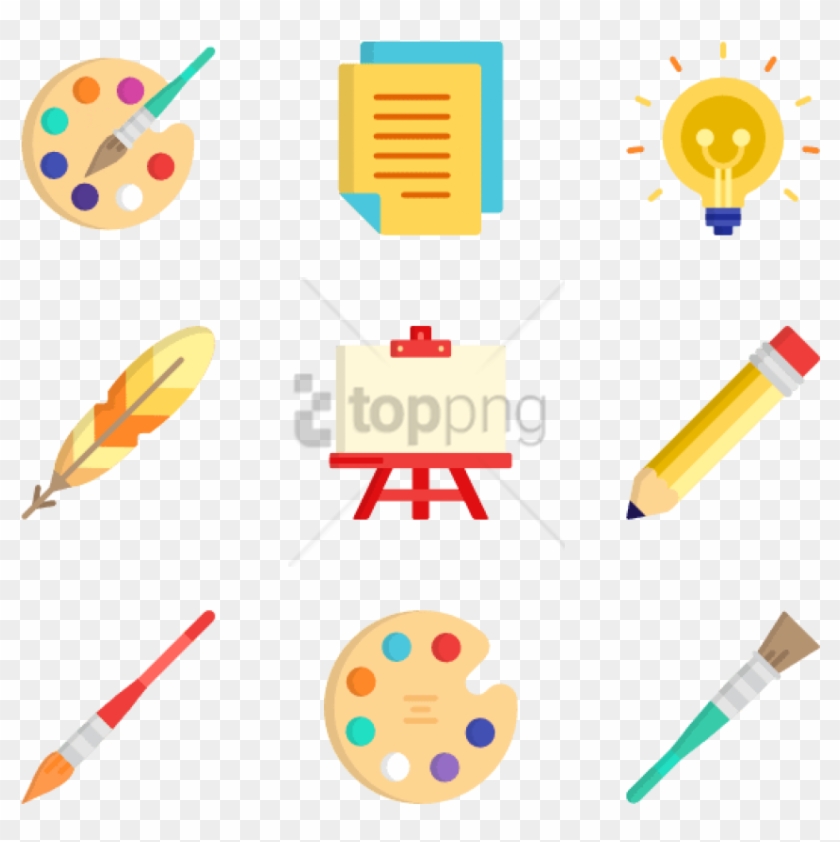 840x842 Free Png Icons Free Vector Painting Tools