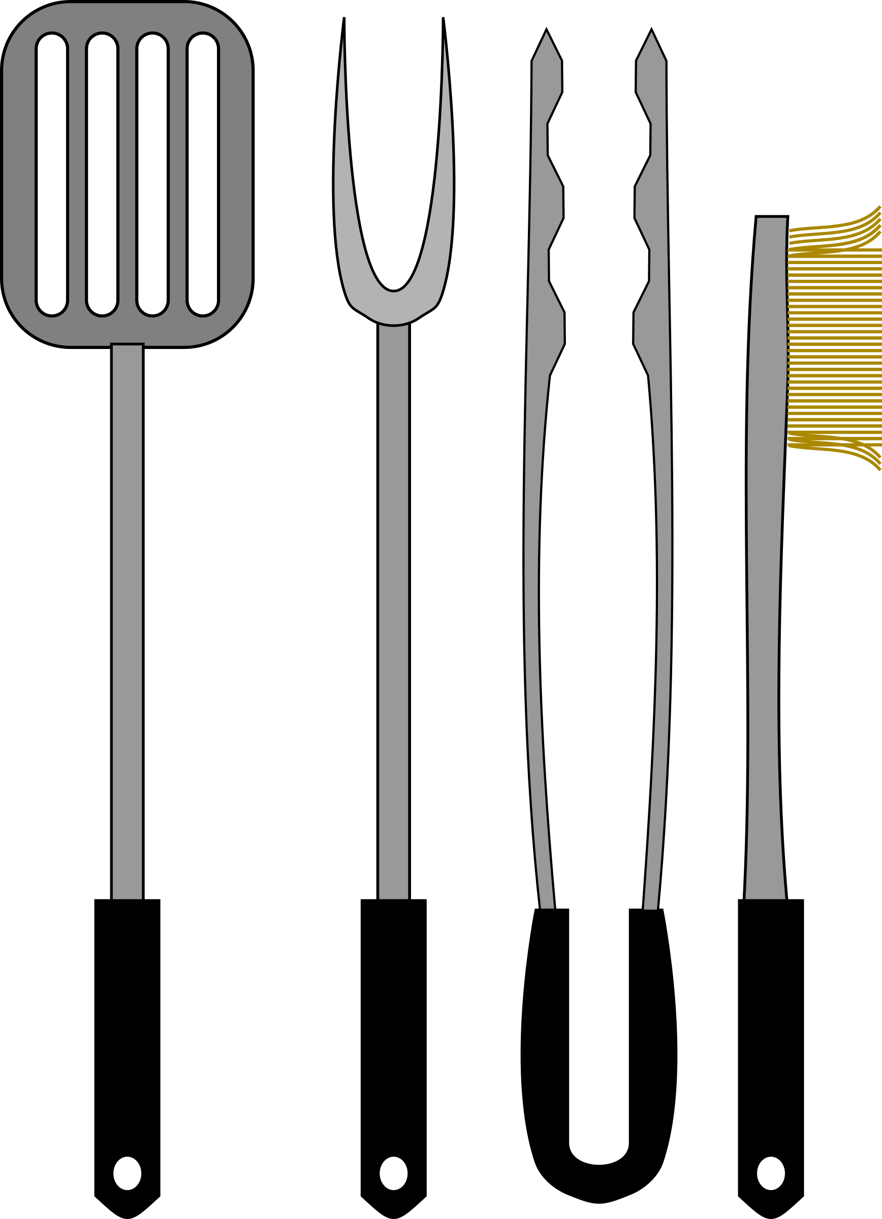 1736x2400 Barbecue Tools Vector Graphics Image