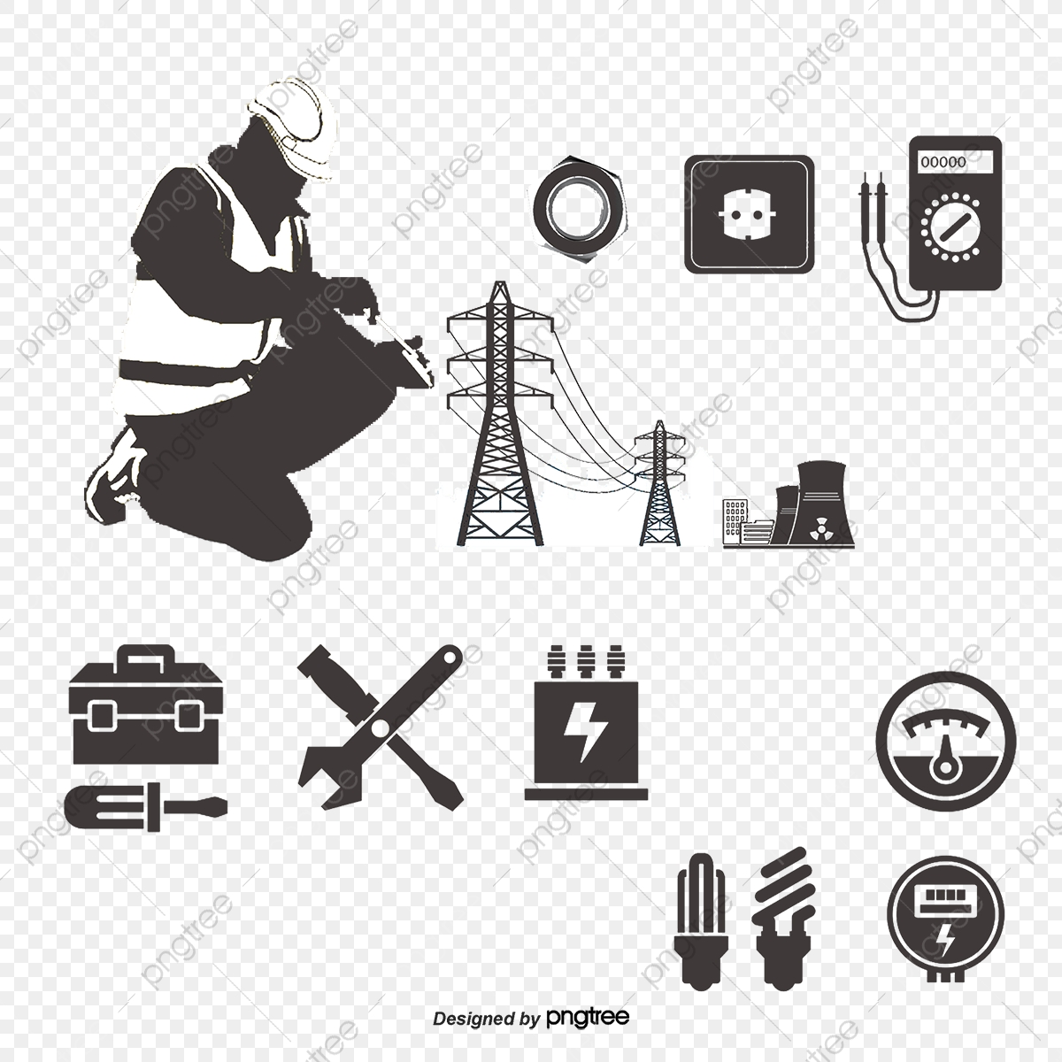 1200x1200 Electrical Tools Vector, Tools Vector, Electrician, Tool Png