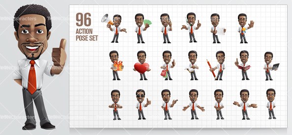 594x274 Cartoon Characters Mascots, Illustrations And Graphics, Business