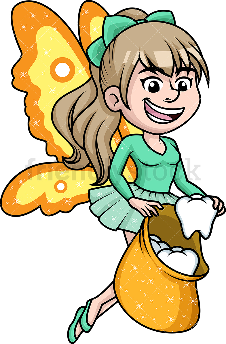785x1196 Happy Tooth Fairy Cartoon Clipart Vector