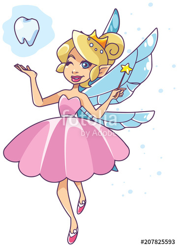 362x500 Illustration Of The Happy Tooth Fairy, Flying On White Background