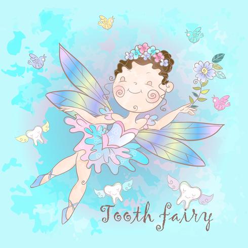 490x490 Tooth Fairy On Blue Background