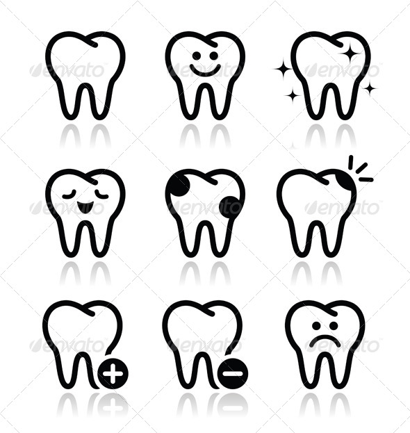 Teeth Icon Vector Images 590x623 Teeth Icon Vector Images