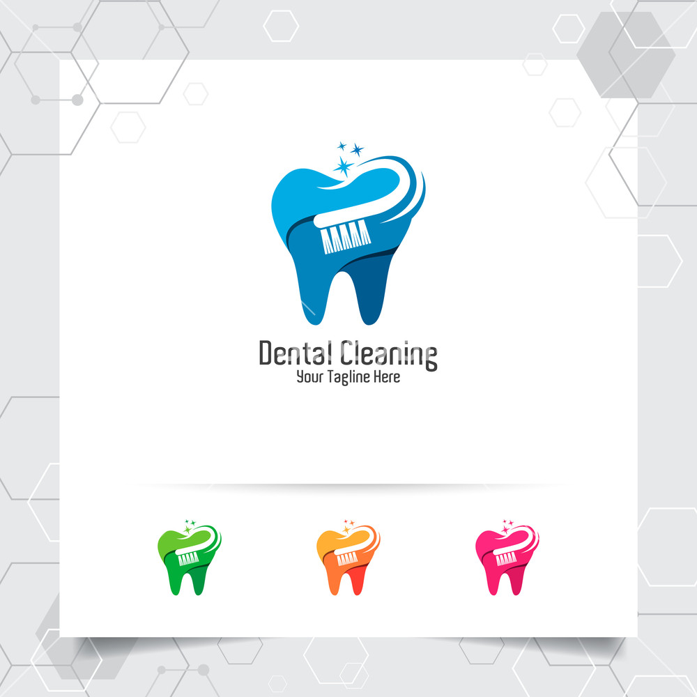 Dental Care Or Dentist Logo Vector Design With Concept 1000x1000 Dental Care Or Dentist Logo Vector Design With Concept