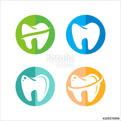 500x500 Dental Creative Tooth Logo Vector Template Stock Image