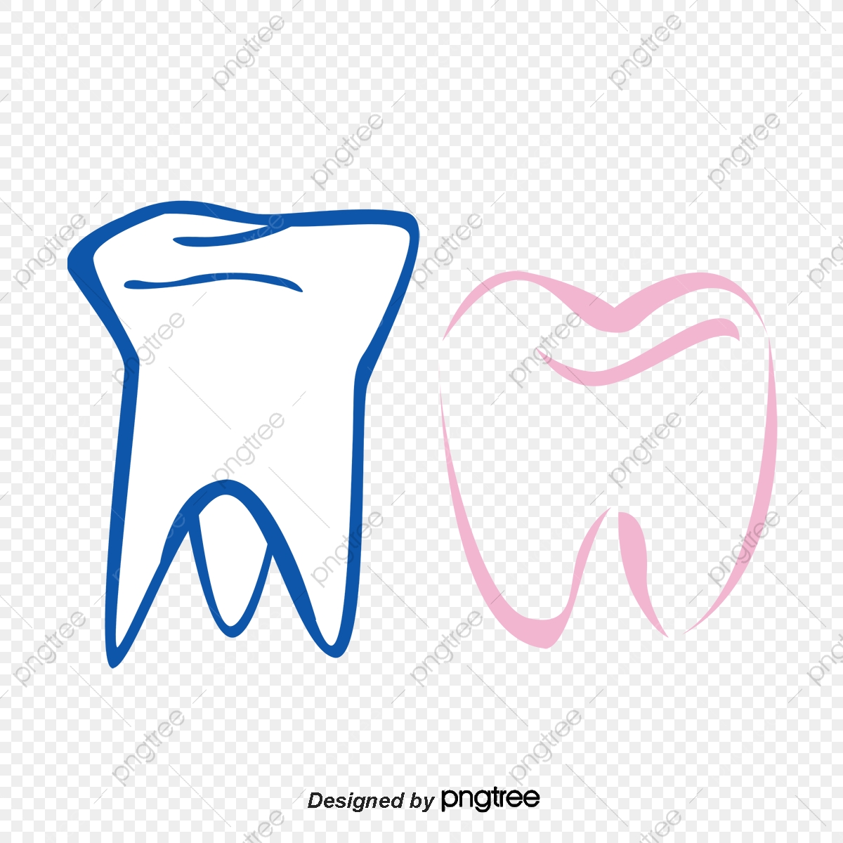 1200x1200 Hand Drawn Cartoon Teeth Vector, Hand Painted Cartoon Teeth, Hand