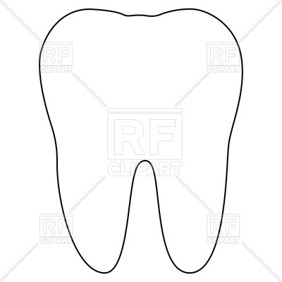 400x400 Outline Of Tooth Vector Image Of Objects