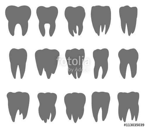 500x438 Silhouette Of The Teeth, Tooth Icon, Dental Icons, Teeth Signs
