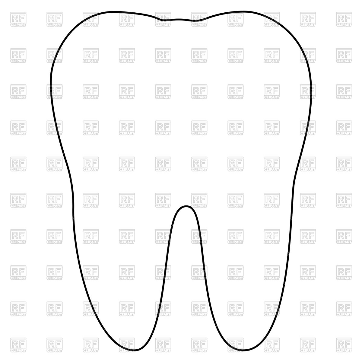 1200x1200 Outline Of Tooth Vector Image Of Objects