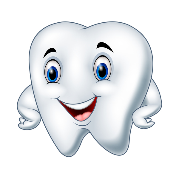 600x600 Funny Cartoon Tooth Vector Illustration Free Download