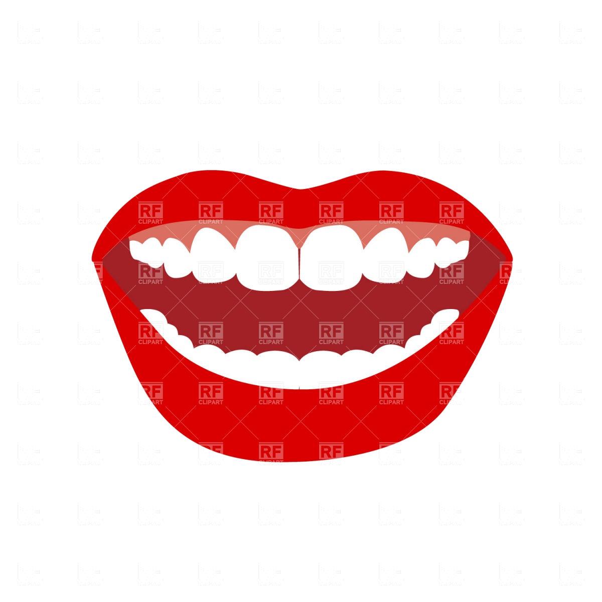 1200x1200 Mouth Opened With Lips Gum And Teeth Vector Image Illustration