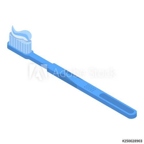 500x500 Toothbrush Icon Isometric Of Toothbrush Vector Icon For Web