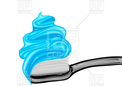 400x283 Blue Toothpaste On Toothbrush Vector Image Of Healthcare, Medical