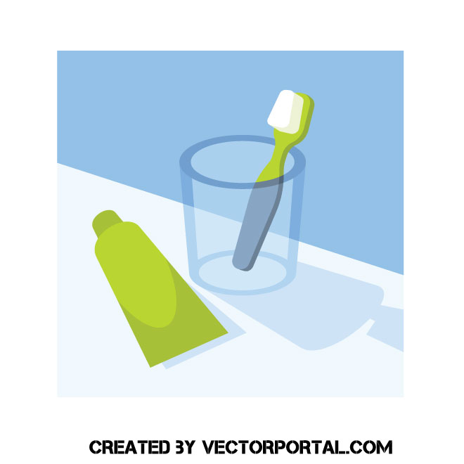 660x660 Toothpaste With Toothbrush Vector Image