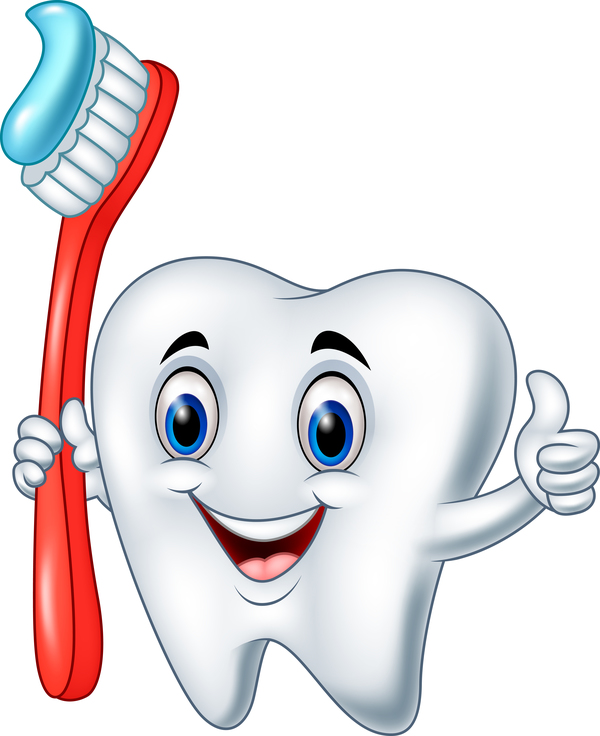 600x736 Cartoon Teeth With Toothbrush Vector Free Download
