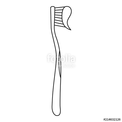 500x500 Classic Toothbrush Icon Outline Illustration Of Classic