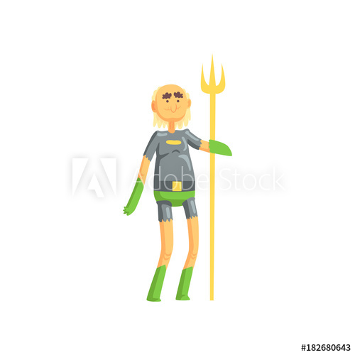 500x500 Toothless Old Man Superhero Standing And Holding Golden Wand