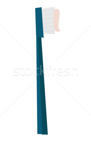 388x600 Toothbrush With Toothpaste Vector Cartoon Vector Illustration