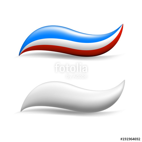 500x500 Colored And White Toothpaste, Vector Banner Stock Image