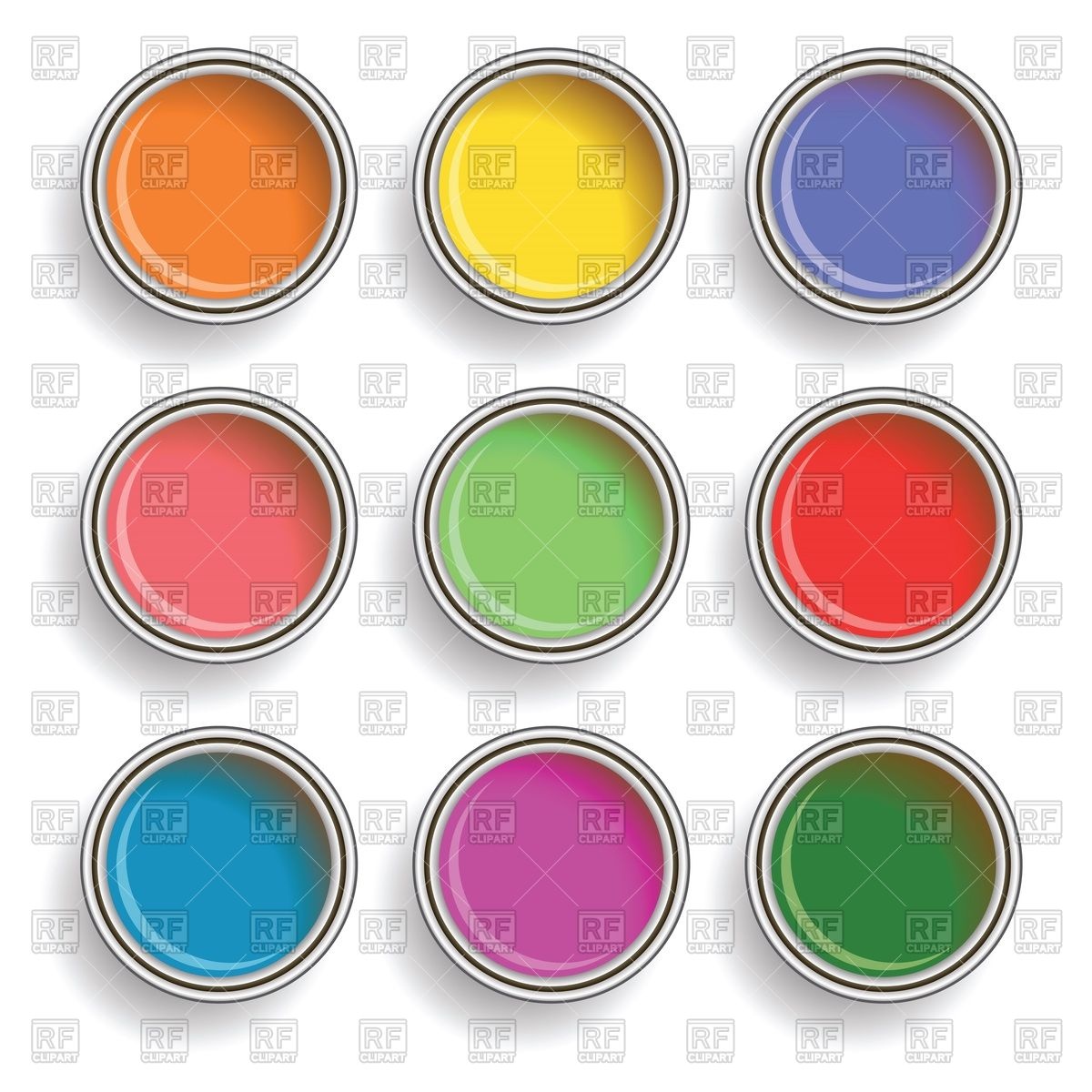 Paint Cans Top View Vector Image Of Objects 1200x1200 Paint Cans Top View Vector Image Of Objects