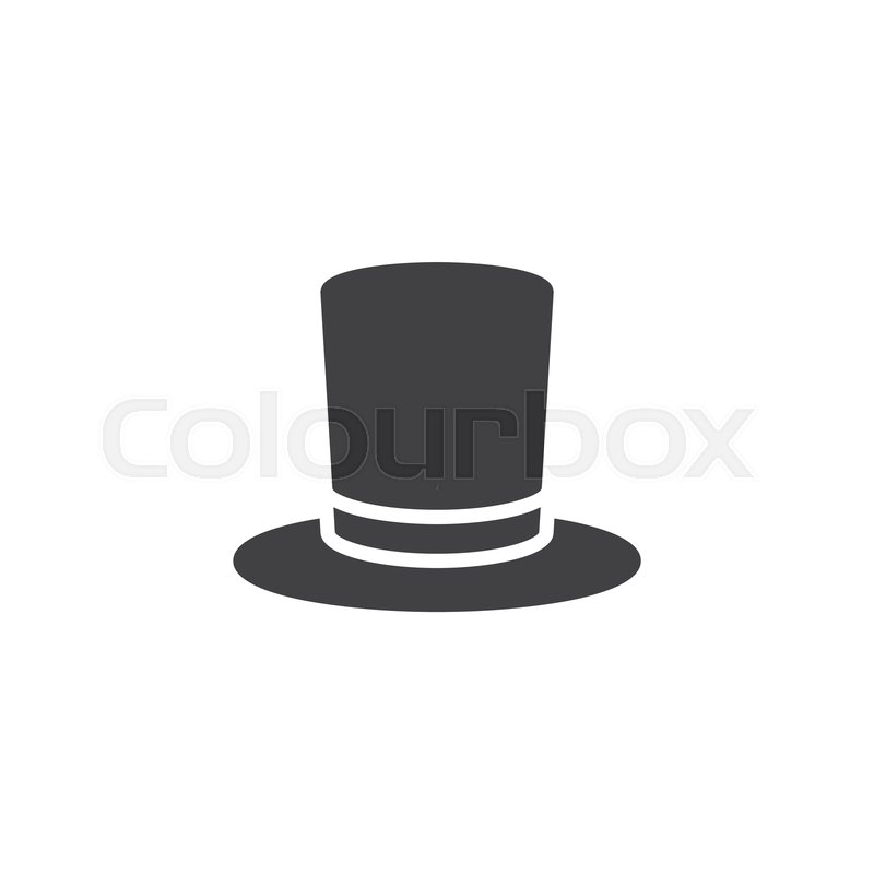 800x800 Top Hat Vector Icon Filled Flat Sign Stock Vector Colourbox