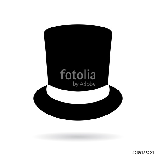 500x500 Black Retro Top Hat Vector Icon Stock Image And Royalty Free