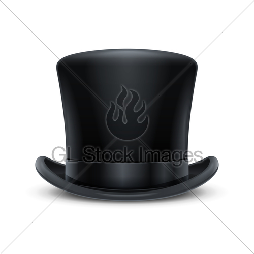 500x500 Vintage Classic Top Hat Vector Illustration Gl Stock Images
