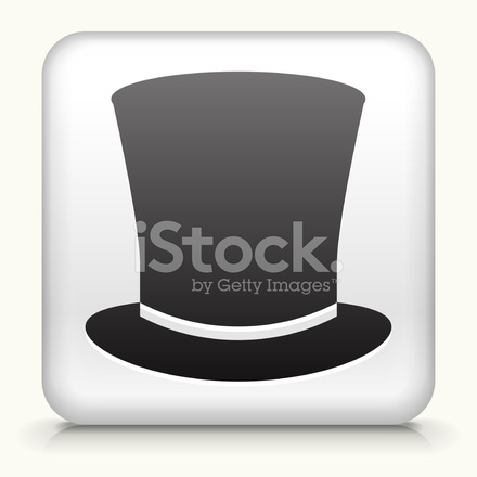 440x440 Square Button With Top Hat Royalty Free Vector Art Stock Vector