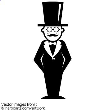 335x355 Download Gentleman With Top Hat Cartoon