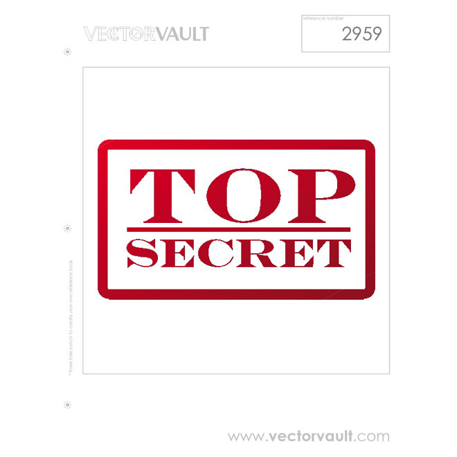 Top Secret Vector Sticker 660x660 Top Secret Vector Sticker