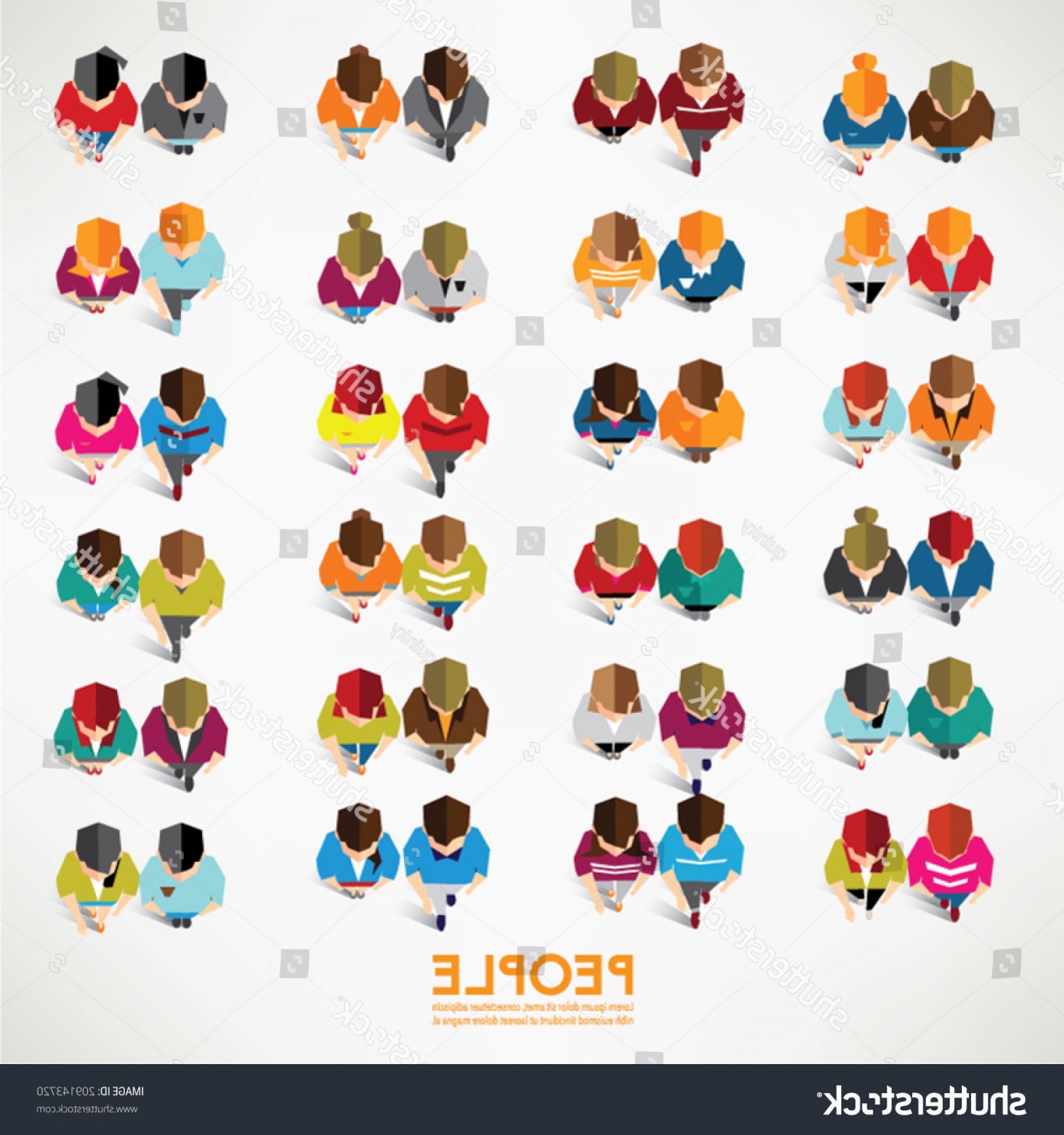 1800x1920 Big Group Top View People Vector Soidergi