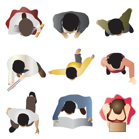 Top View People Vector at Vectorified.com | Collection of Top View ...