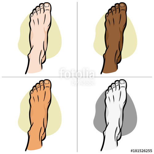 500x500 Illustration Person, Pair Of Human Feet, Ethnic, Top View Ideal