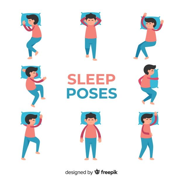 626x626 Top View Flat Person Sleep Position Pack Free Vector Free Vector