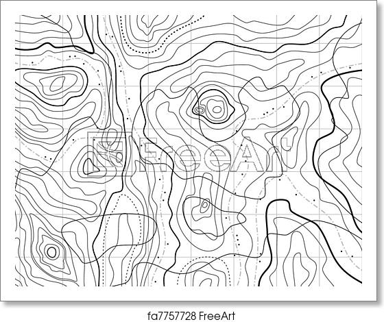 560x470 Free Art Print Of Abstract Topographical Map With No Names Vector