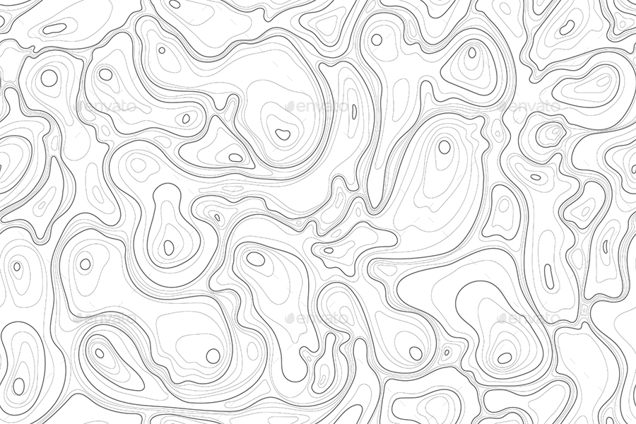 900x600 Contour Topographic Map Vector Seamless Patterns