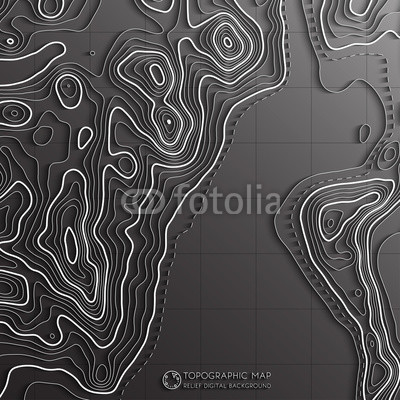 400x400 Map Line Of Topography Vector Abstract Topographic Map Concept