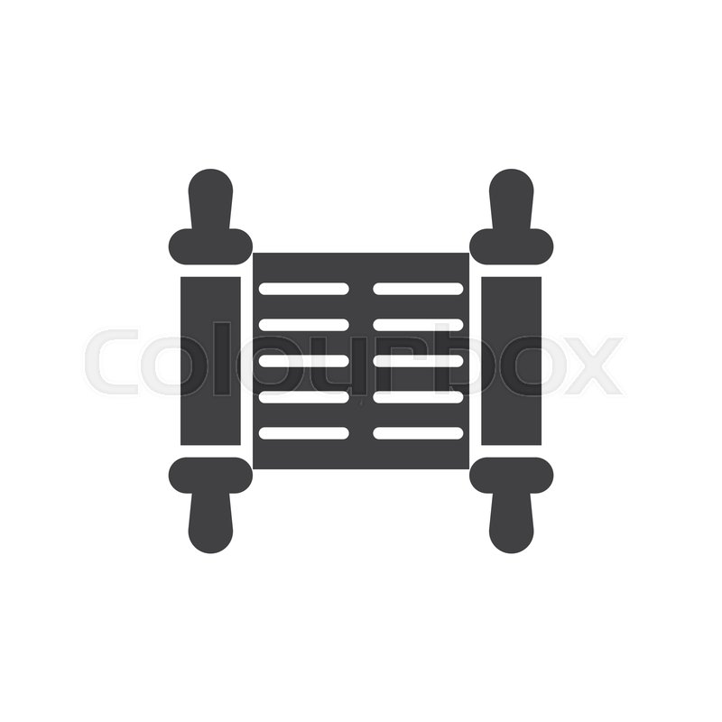 800x800 Torah Scroll Vector Icon Filled Flat Stock Vector Colourbox