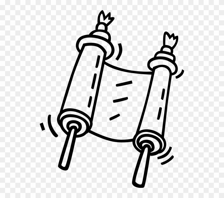 880x780 Vector Illustration Of Hebrew Sefer Torah Parchment